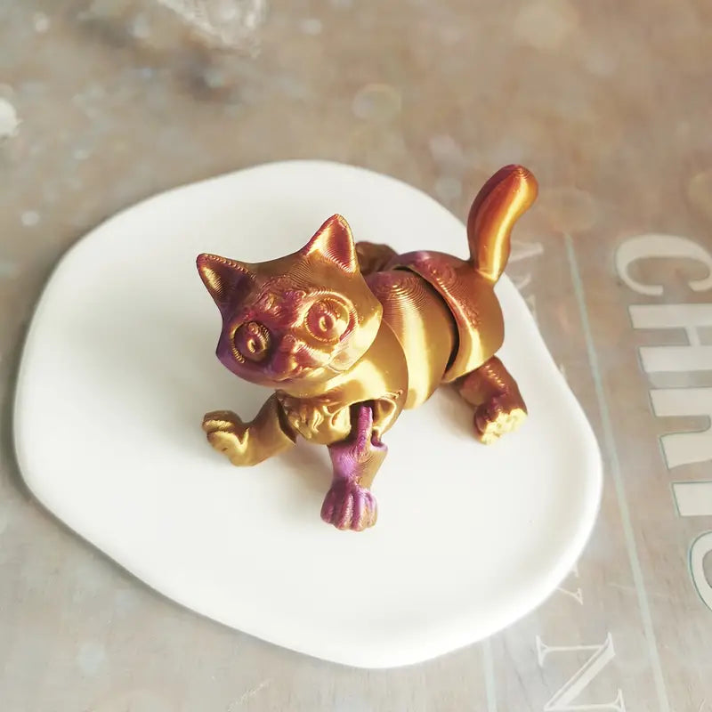 FlexiCat Charming 3D Printed Mini Cat Fidget