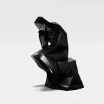 Low Poly The Thinker 3D Printed Statue