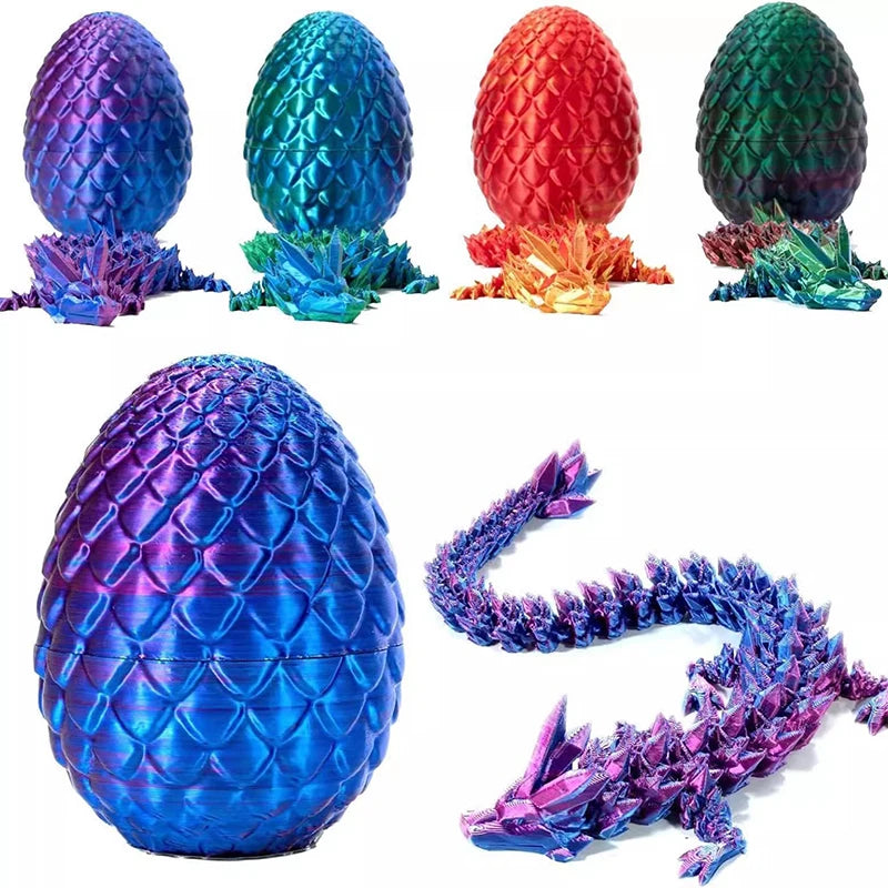 FlexiDragon Trending 3D Printed Articulated Egg Fidget