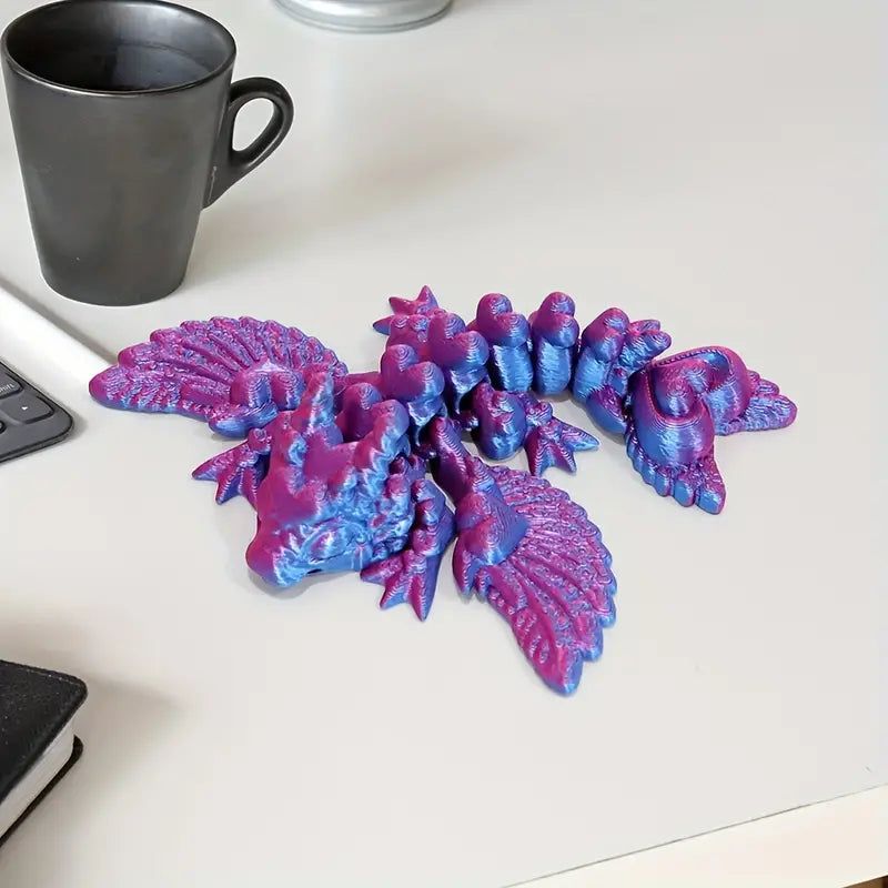 Heartfire Flexible Dragon – 3D Printed Heart & Dragon Decor