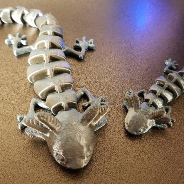 FlexiLotl – Articulated Axolotl 3D Printed Fidget