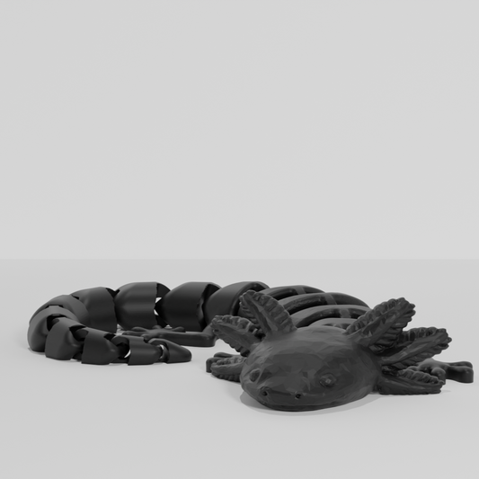 FlexiLotl – Articulated Axolotl 3D Printed Fidget